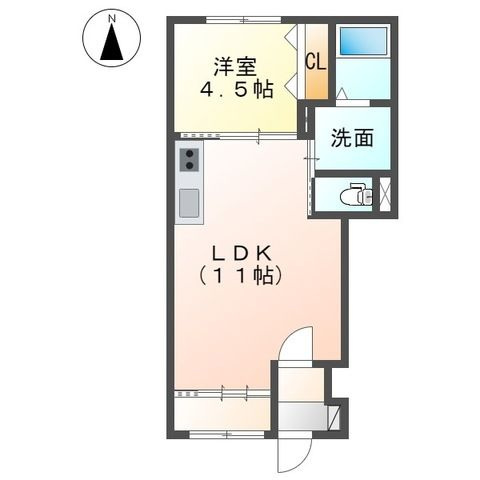 レヴメゾン神山弐番館の間取り