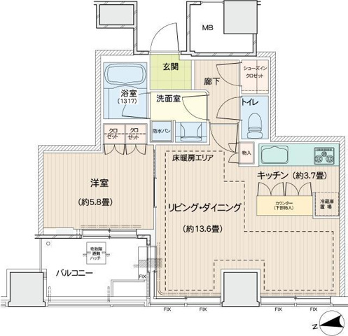ロイヤルタワー横濱鶴見の区画図