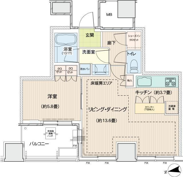 ロイヤルタワー横濱鶴見の間取り