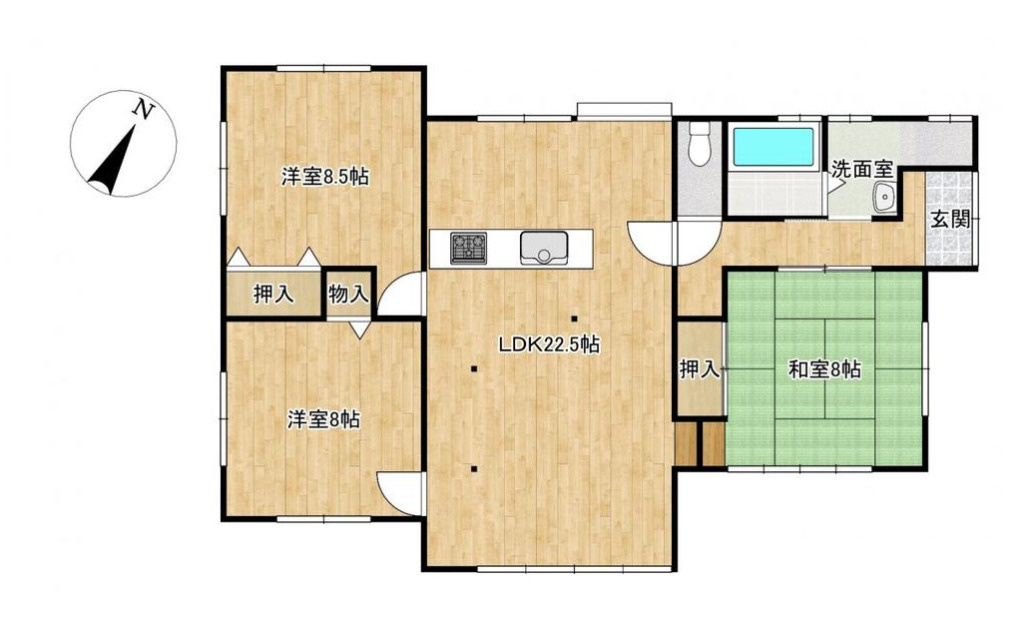 ひたちなか市柳が丘　中古戸建の間取り