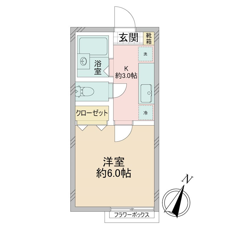 メゾンハピネス石井Ⅱ の間取り