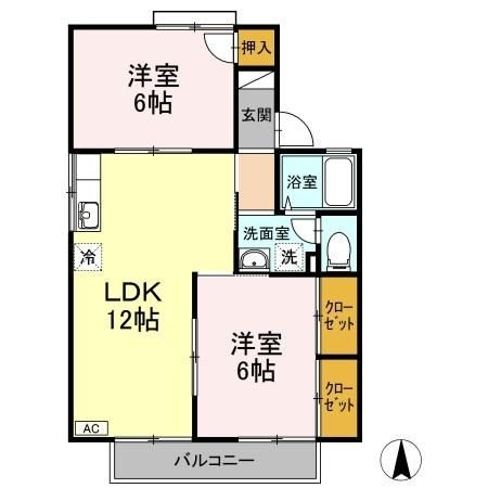 【間取り】 | セジュール西村　A棟