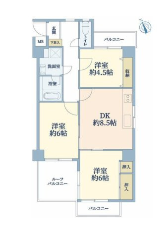 アイビー岸家の間取り
