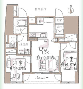 スカイコート田端の間取り