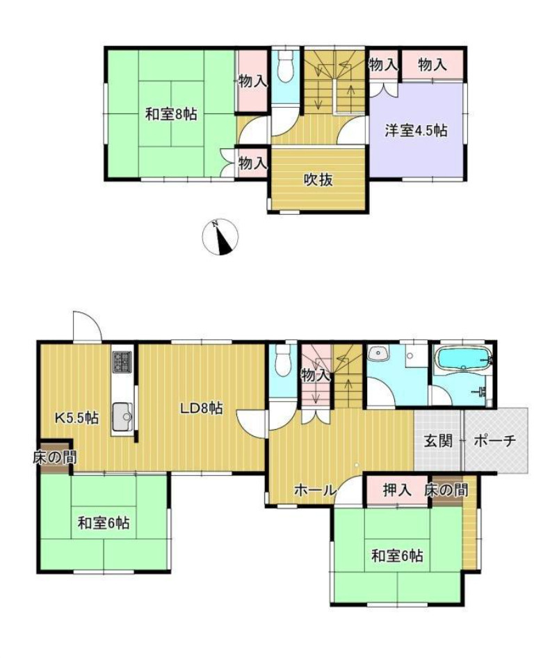 ひたちなか市大字中根　中古戸建の間取り