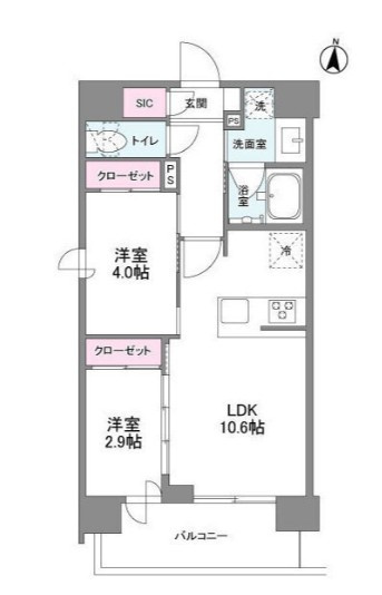 シーズンフラッツ新大阪SOUTHの間取り