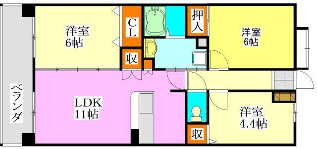 【間取り】 | グランドゥールレジデンス田園