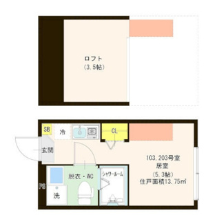 【間取り】 | ハーモニーテラス蓮根 | 独立洗面台付　インターネット無料