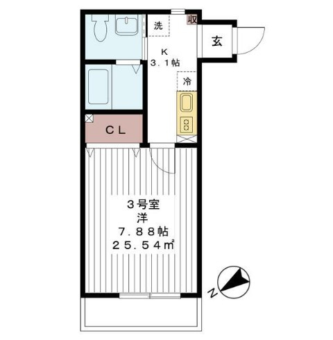 AJ津田沼NorthⅠの間取り