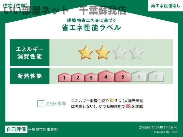 (仮）市原市青柳新築アパートの省エネ性能ラベル