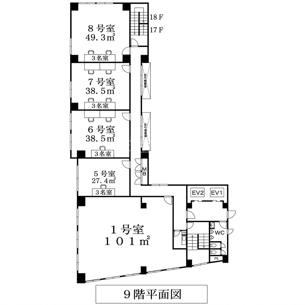 第18松屋ビルの間取り