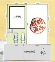 ★★糸満市西崎－1号棟の区画図|2台