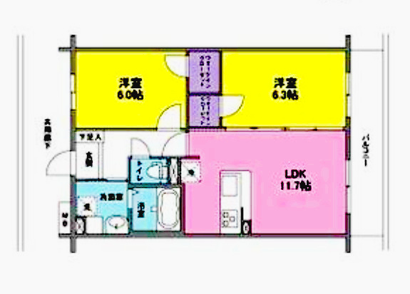 【間取り】 | サニープレイス大野芝