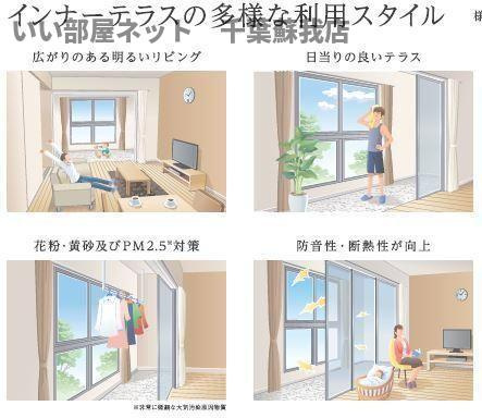 （仮称）市原市青柳新築アパート②のバルコニー