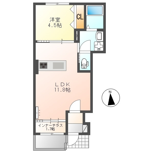 レヴメゾン神山弐番館の間取り