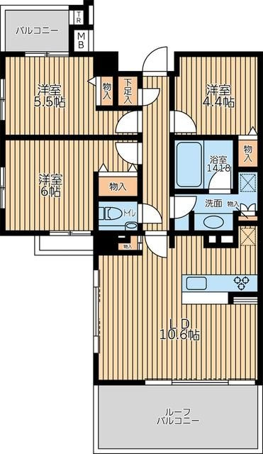 ＨＦ学芸大学レジデンスⅡの間取り