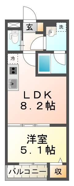 ソレイユ坂上の間取り