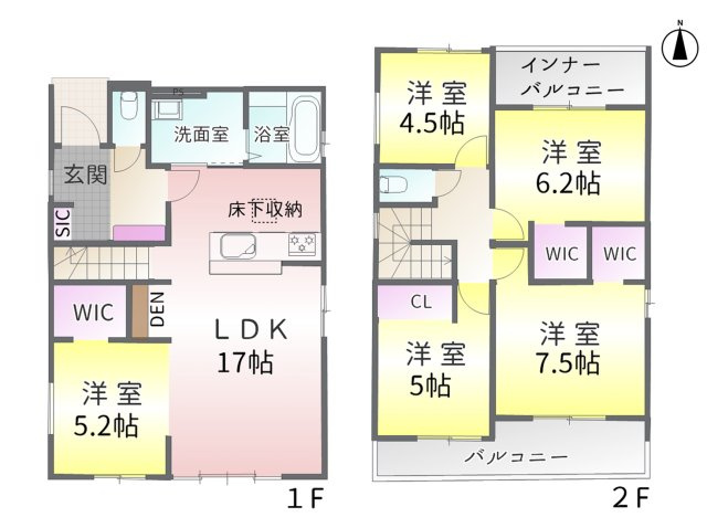 守山区脇田町1期(全1棟)の間取り