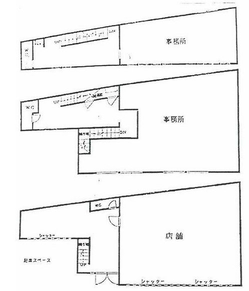 平野上町店舗の間取り