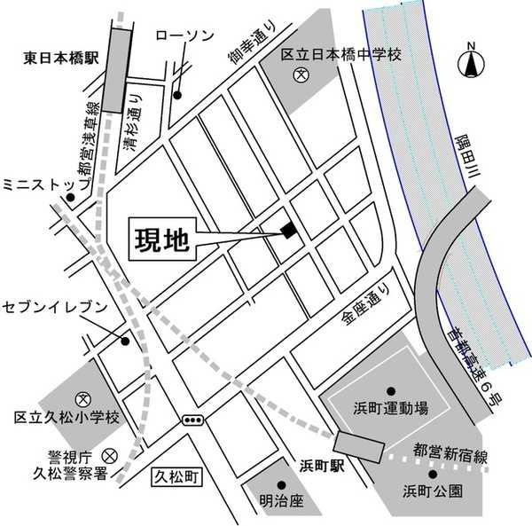 フェニックス日本橋浜町壱番館の地図