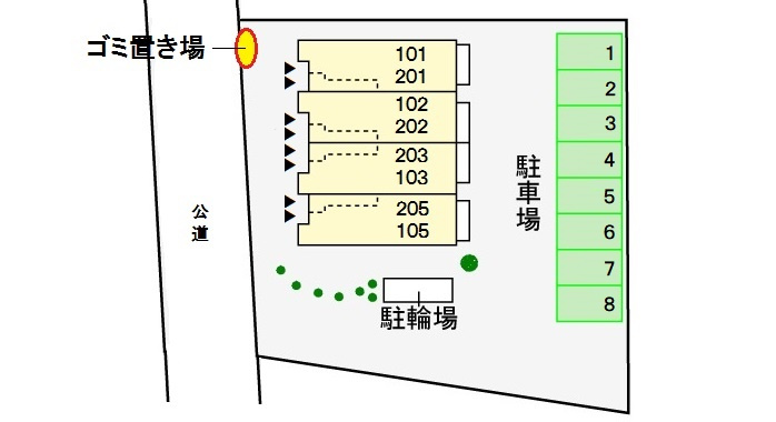 サンリット天伯の区画図