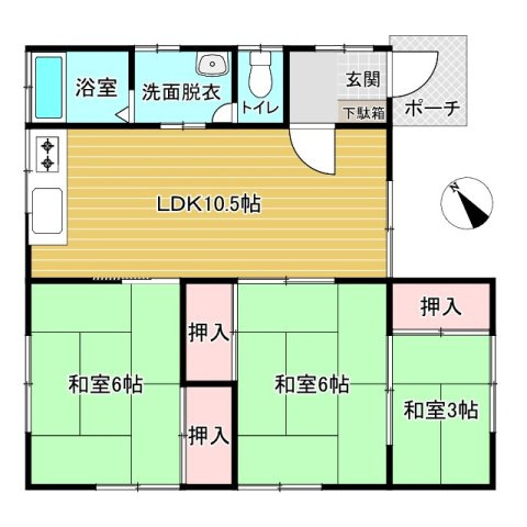 稲敷市時崎中古物件の間取り