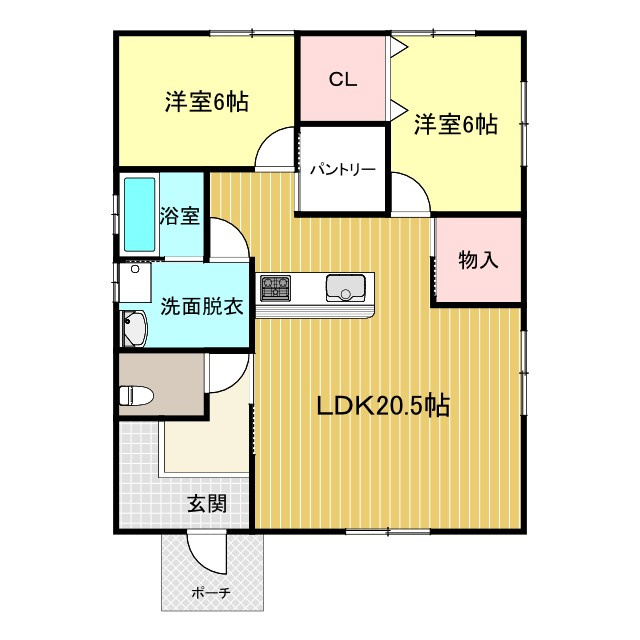 下北方町戸林の間取り
