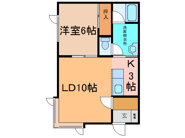 コーポフラワーⅠ.Ⅱ.Ⅲの間取り