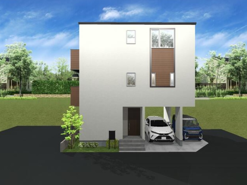 福田3丁目　新築戸建の外観パース