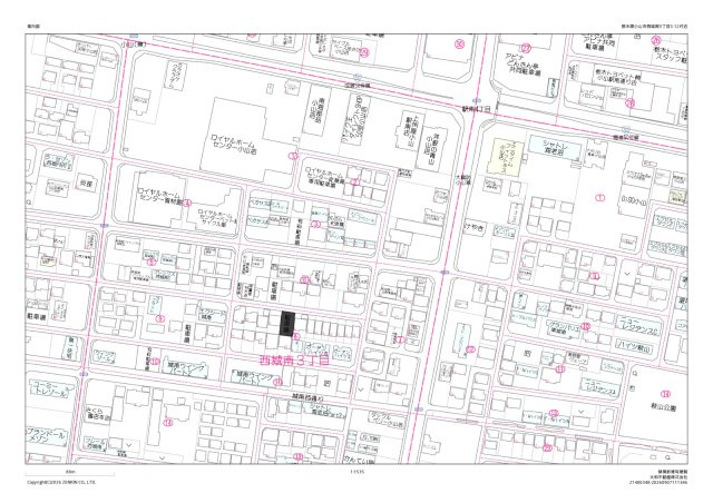 西城南３丁目の地図