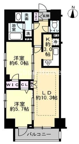 ランドステージ日暮里の間取り|南西角部屋住戸につきまして日当たり・通風良好