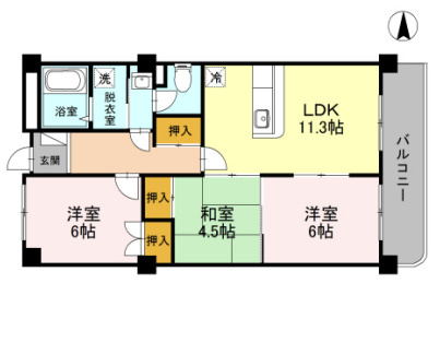 グランディ―ル東山の間取り