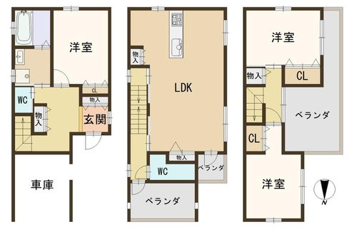 【間取り】 | ☆東大阪市布市町３丁目９－４ 中古戸建