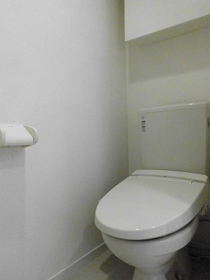 落ち着いた色調のトイレです