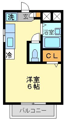 世田谷区経堂５丁目のアパートの間取り