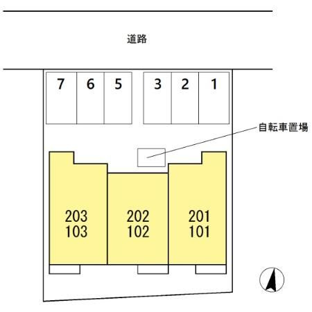 ベルエア　ウエストの区画図