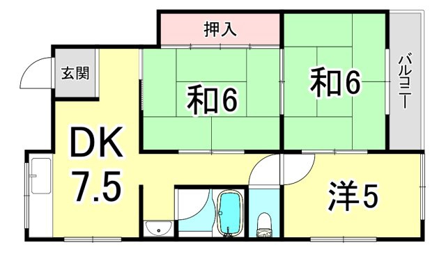 濱マンションエルの間取り