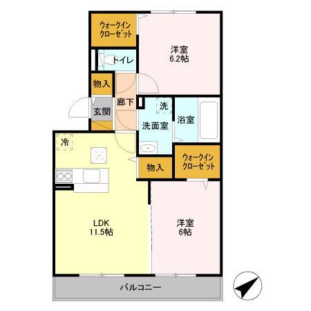 【間取り】 | ハピネスⅡ