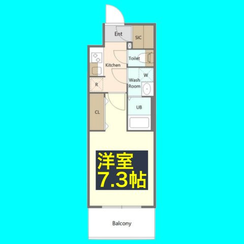S-RESIDENCE亀島駅前ascent(アセント)の間取り