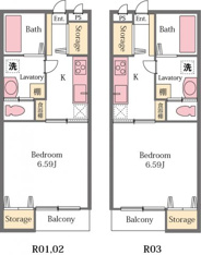 収納豊富で住みやすいコンパクトな1K
