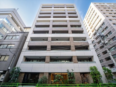 イニシア築地レジデンスの外観|イニシア築地レジデンス９階部分のお部屋は通常仲介手数料５０１万２７００円→０円！さらにキャッシュバック４０万円にて即日現地案内可能です！