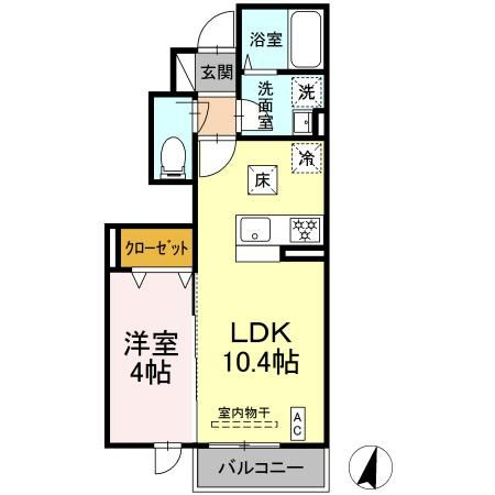【間取り】 | クレール光丘A