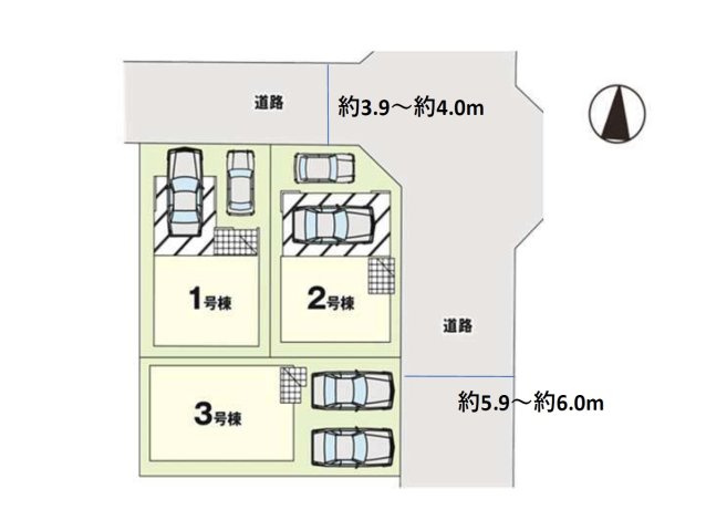 福岡市西区小戸3丁目第8-3棟（3号棟）の区画図|配置図（3号棟）