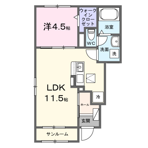 プリート南国Ⅱの間取り|間取図