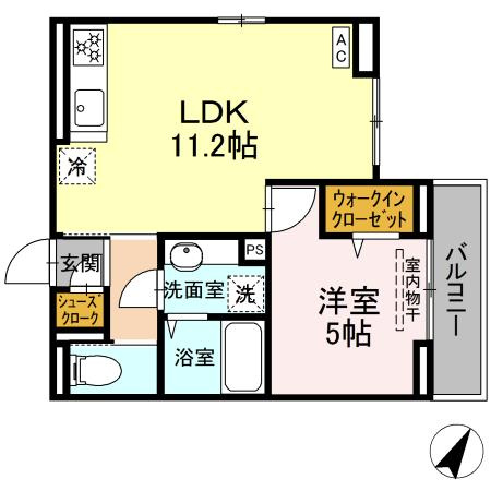 D Paina 上小田中の間取り