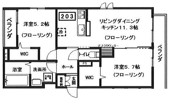 ヒルセレッソB の間取り