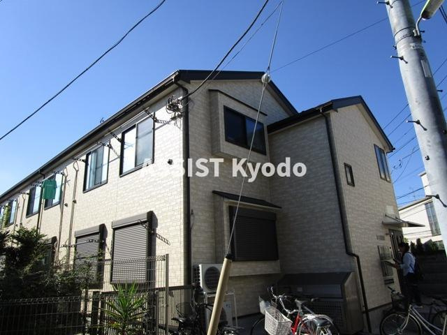 世田谷区経堂２丁目のアパートの外観パース