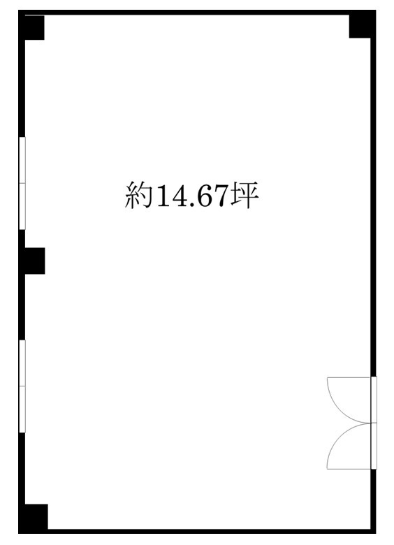 大阪市中央区博労町１丁目の店舗事務所の間取り