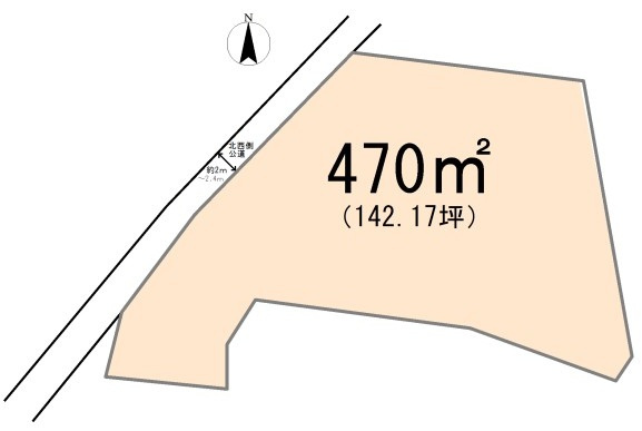 比企郡嵐山町川島　土地142坪の土地図