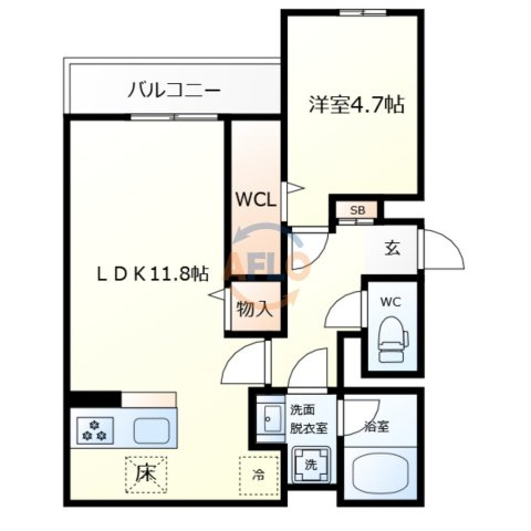 fleur長居2丁目の間取り|fleur長居2丁目　間取り